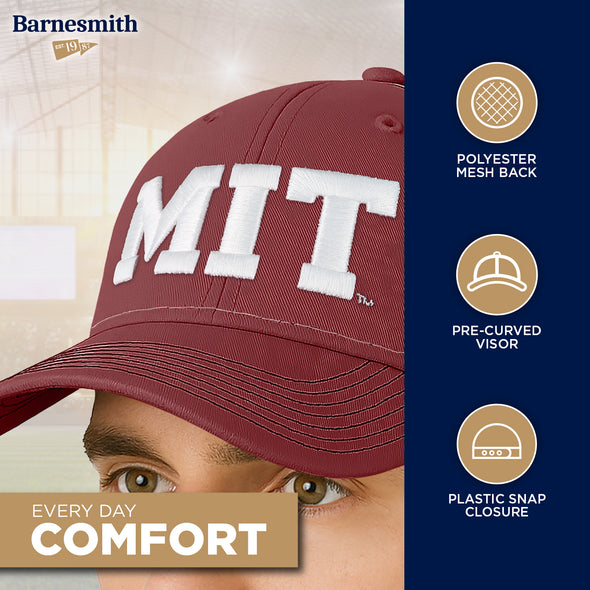 Massachusetts Institute of Technology Sideline Trucker Hat One-Size (Maroon/Black)