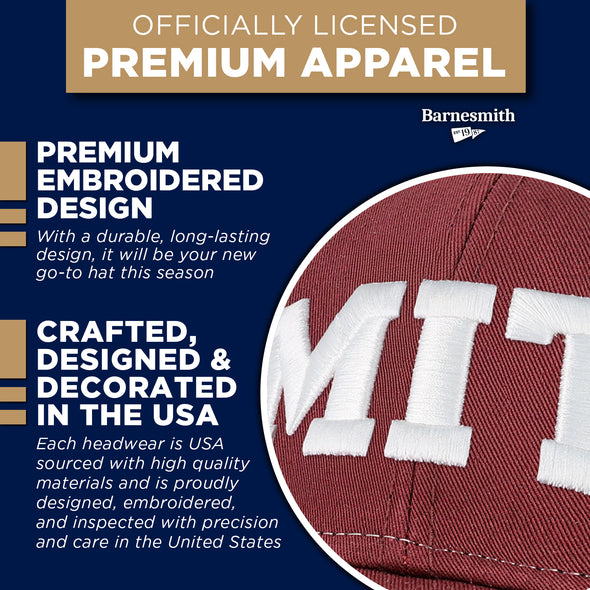 Massachusetts Institute of Technology Sideline Trucker Hat One-Size (Maroon/Black)