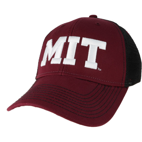 Massachusetts Institute of Technology Sideline Trucker Hat One-Size (Maroon/Black)