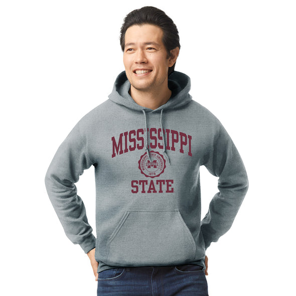 Mississippi State University Heritage Hooded Sweatshirt (Charcoal Grey)