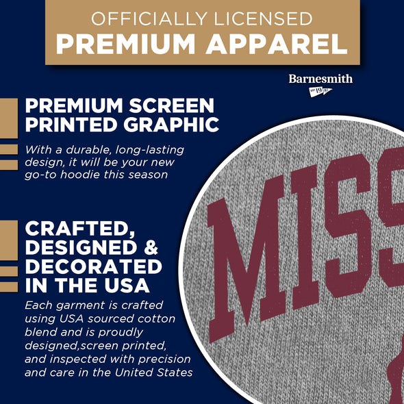 Mississippi State University Heritage Hooded Sweatshirt (Charcoal Grey)