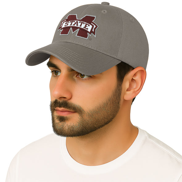 Mississippi State University Spirit Baseball Hat One-Size (Grey)