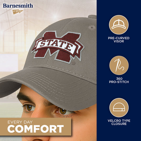 Mississippi State University Spirit Baseball Hat One-Size (Grey)