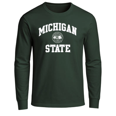 Michigan State University Heritage Long Sleeve T-Shirt (Hunter Green)