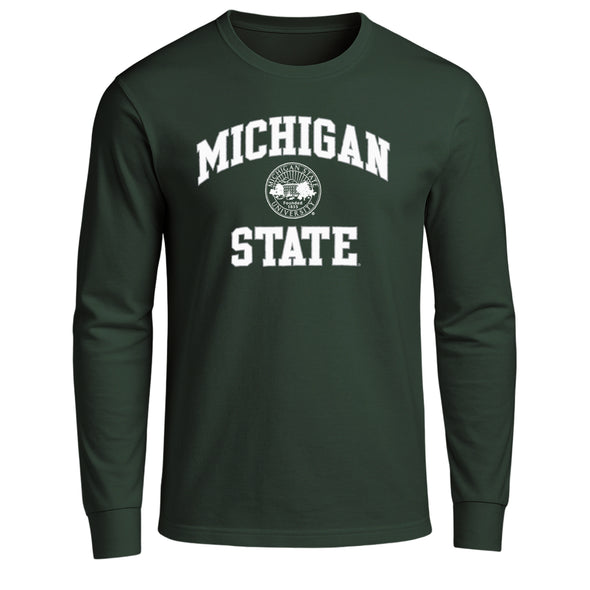 Michigan State University Heritage Long Sleeve T-Shirt (Hunter Green)
