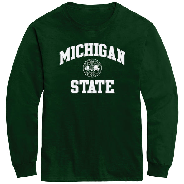 Michigan State University Heritage Long Sleeve T-Shirt (Hunter Green)