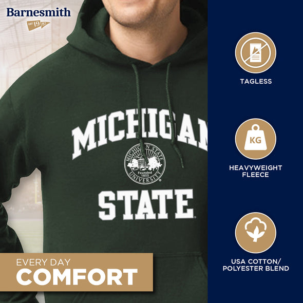 Michigan State University Heritage Hooded Sweatshirt (Hunter Green)