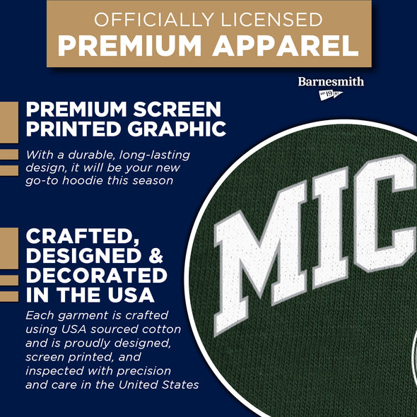 Michigan State University Heritage Hooded Sweatshirt (Hunter Green)