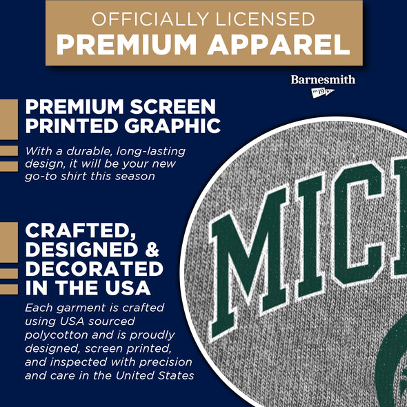 Michigan State University Spirit T-Shirt (Charcoal Grey)