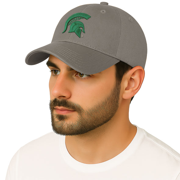 Michigan State University Spirit Baseball Hat One-Size (Grey)