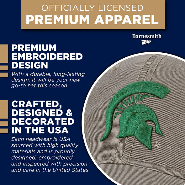 Michigan State University Spirit Baseball Hat One-Size (Grey)