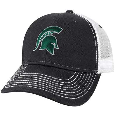 Michigan State University Sideline Trucker Hat One-Size (Dark Grey/White)