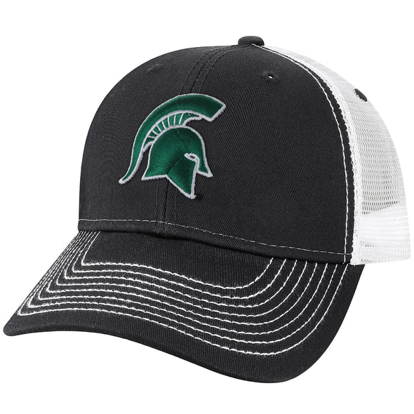 Michigan State University Sideline Trucker Hat One-Size (Dark Grey/White)