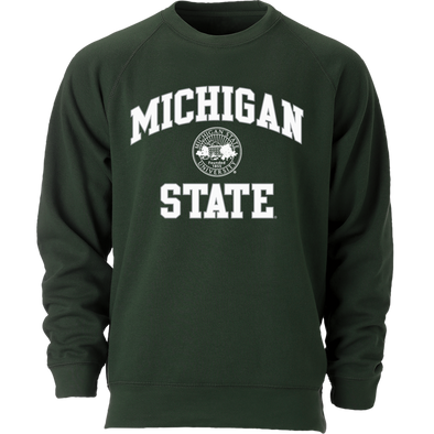 Michigan State University Heritage Crewneck Sweatshirt (Hunter Green)