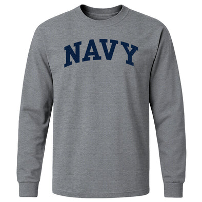 Navy Classic Long Sleeve T-Shirt (Charcoal Grey)