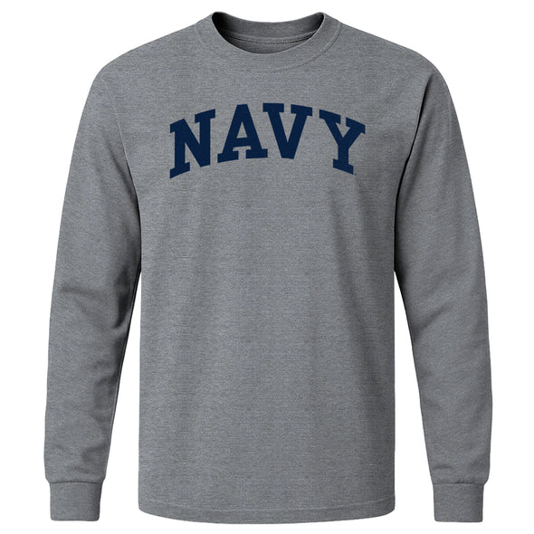 Navy Classic Long Sleeve T-Shirt (Charcoal Grey)