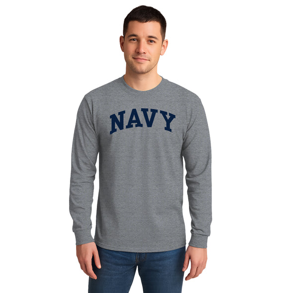 Navy Classic Long Sleeve T-Shirt (Charcoal Grey)