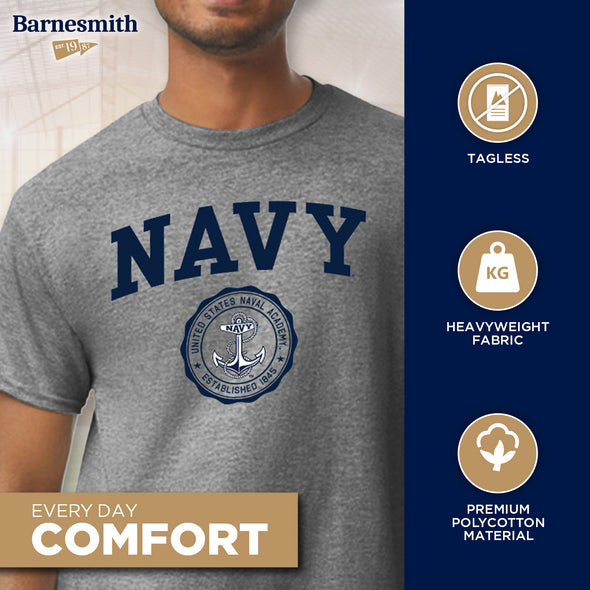 Navy Heritage T-Shirt (Charcoal Grey)