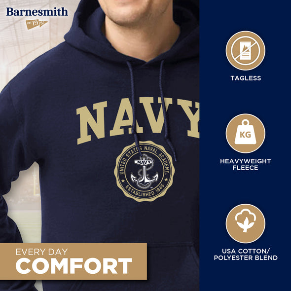 Navy Heritage Hooded Sweatshirt (Navy)