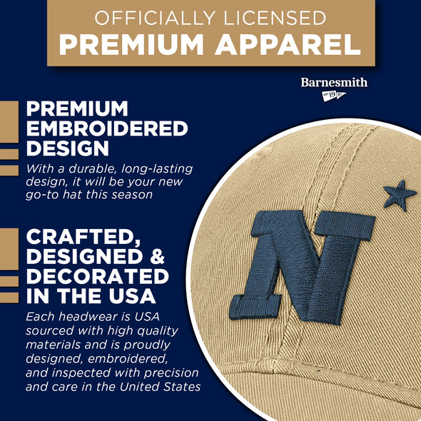 US Naval Academy (Navy) Spirit Baseball Hat One-Size (Khaki)
