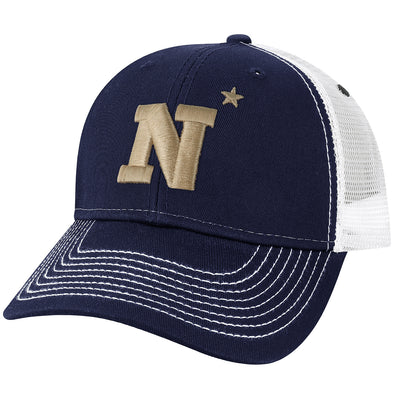 US Naval Academy (Navy) Sideline Trucker Hat One-Size (Navy/White)