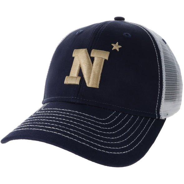 US Naval Academy (Navy) Sideline Trucker Hat One-Size (Navy/White)