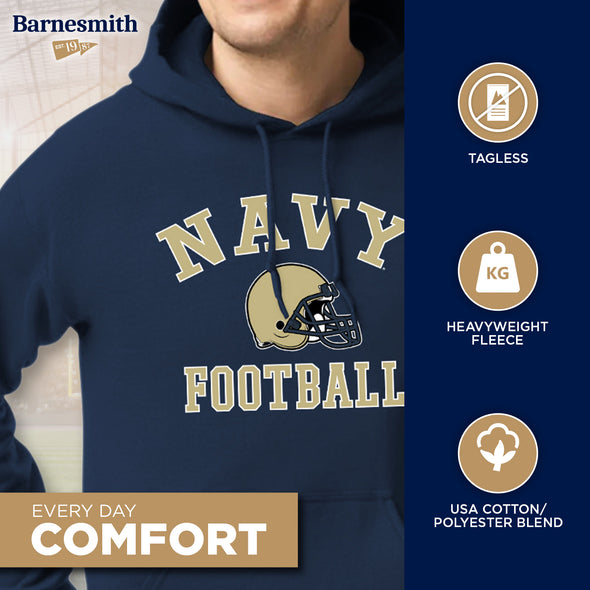 US Naval Academy (Navy) Football Hooded Sweatshirt (Navy)