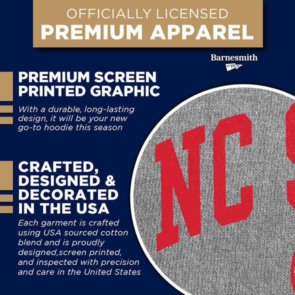North Carolina State University Heritage Hooded Sweatshirt (Charcoal Grey)