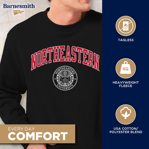 Northeastern University Heritage Crewneck Sweatshirt (Black)