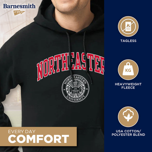 Northeastern University Heritage Hooded Sweatshirt (Black)