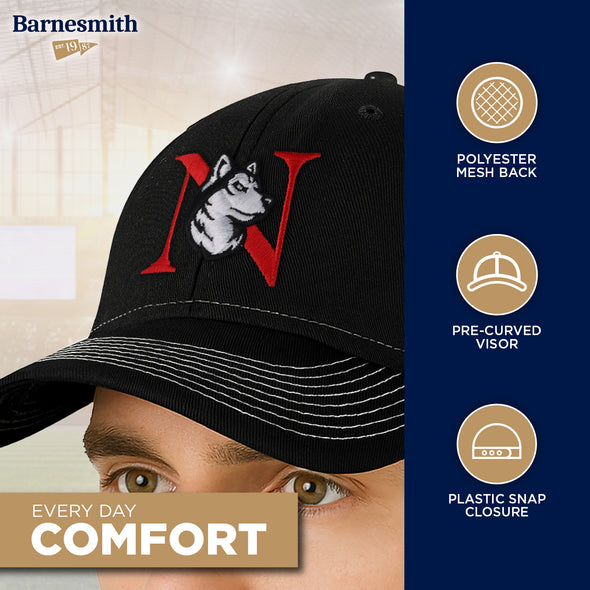 Northeastern University Sideline Trucker Hat One-Size (Black/White)
