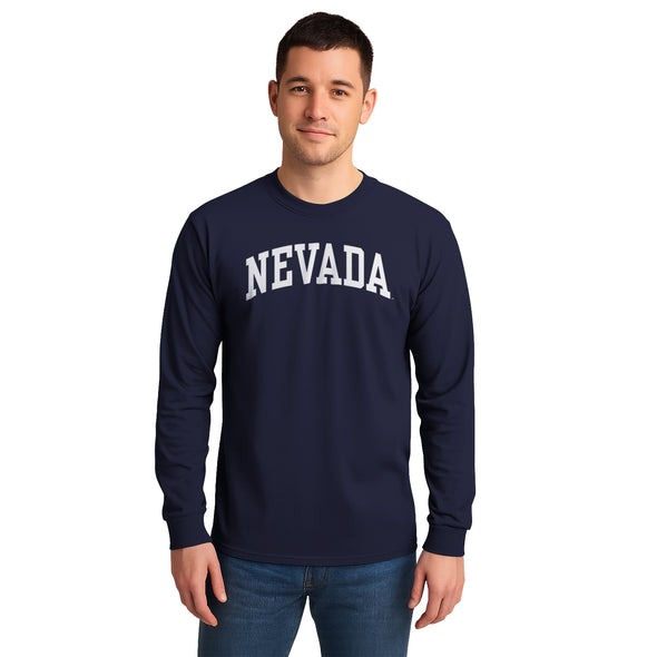 University of Nevada Reno Classic Long Sleeve T-Shirt (Navy)