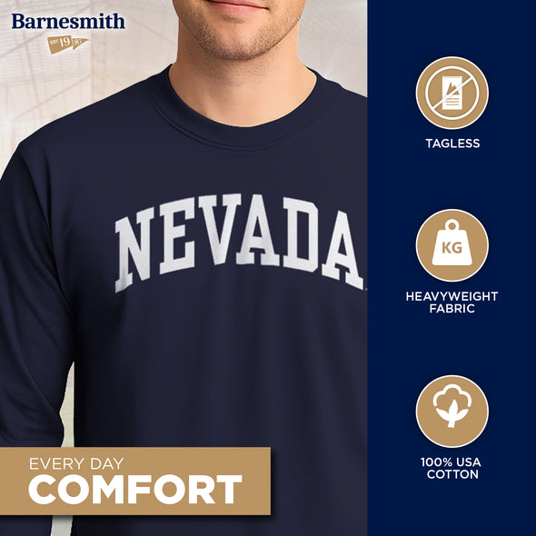 University of Nevada Reno Classic Long Sleeve T-Shirt (Navy)