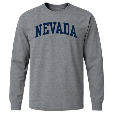 University of Nevada Reno Classic Long Sleeve T-Shirt (Charcoal Grey)