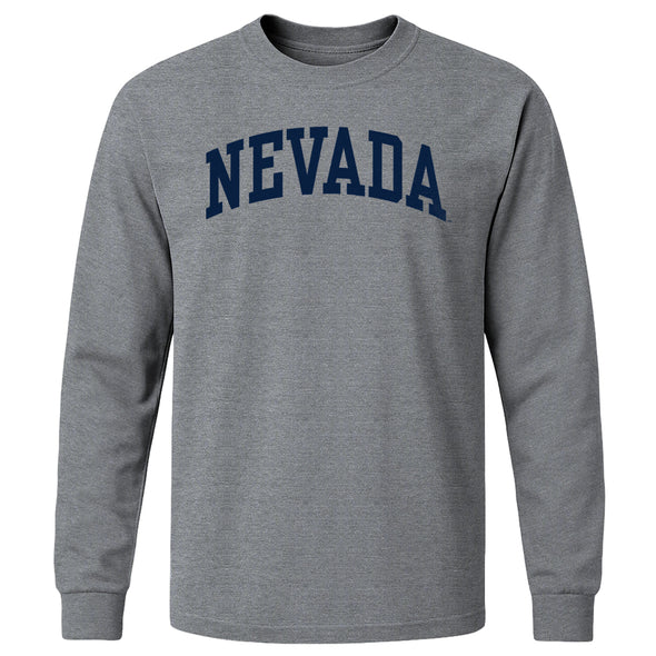 University of Nevada Reno Classic Long Sleeve T-Shirt (Charcoal Grey)