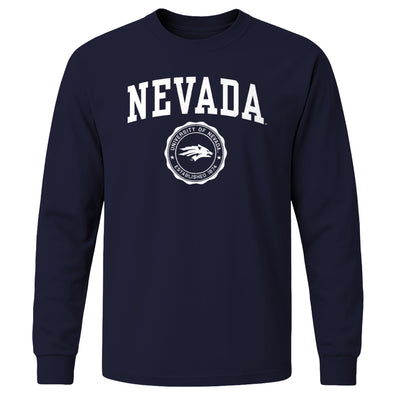 University of Nevada Reno Heritage Long Sleeve T-Shirt (Navy)