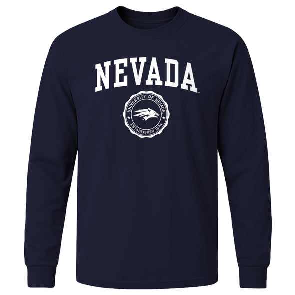 University of Nevada Reno Heritage Long Sleeve T-Shirt (Navy)
