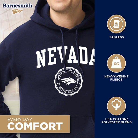 University of Nevada Reno Heritage Hooded Sweatshirt (Navy)