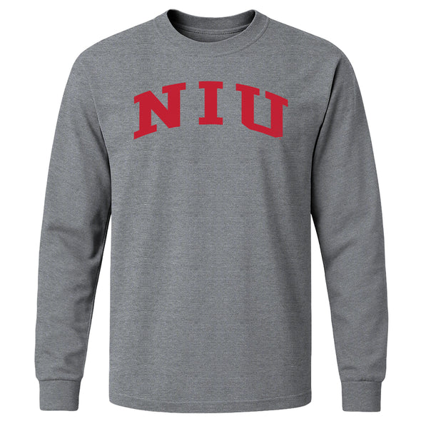 Northern Illinois University Classic Long Sleeve T-Shirt (Charcoal Grey)