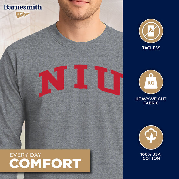 Northern Illinois University Classic Long Sleeve T-Shirt (Charcoal Grey)