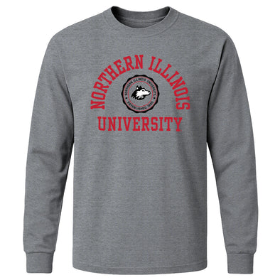 Northern Illinois University Heritage Long Sleeve T-Shirt (Charcoal Grey)