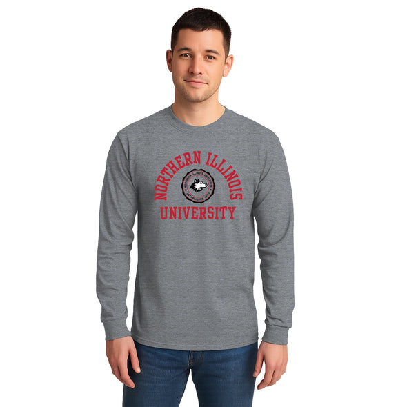 Northern Illinois University Heritage Long Sleeve T-Shirt (Charcoal Grey)