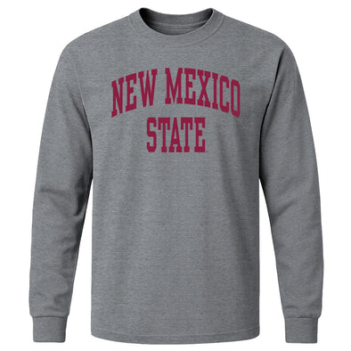 New Mexico State University Classic Long Sleeve T-Shirt (Charcoal Grey)
