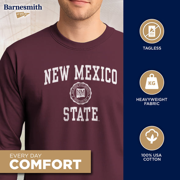 New Mexico State University Heritage Long Sleeve T-Shirt (Maroon)