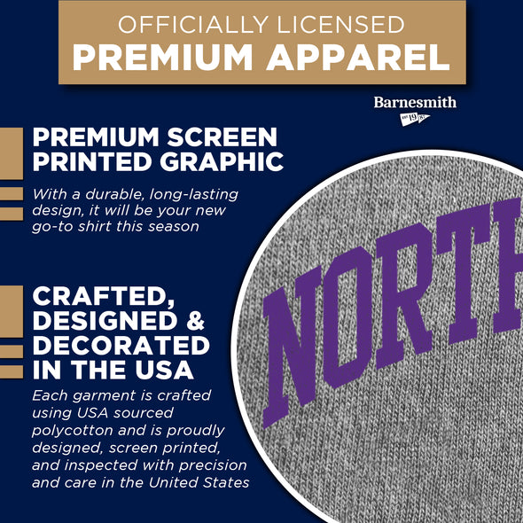 Northwestern University Classic T-Shirt (Charcoal Grey)