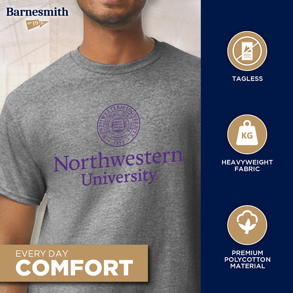 Northwestern University Heritage T-Shirt (Charcoal Grey)