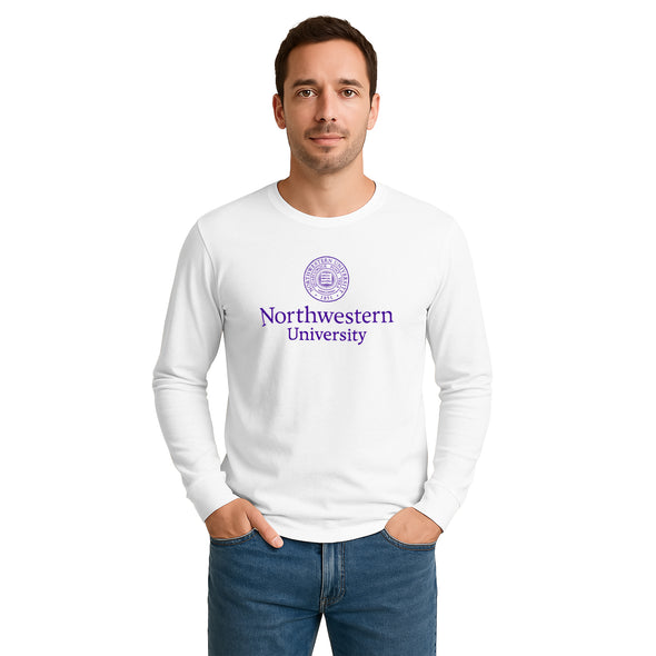 Northwestern University Heritage Long Sleeve T-Shirt (White)