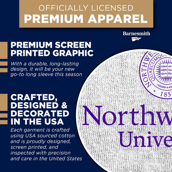 Northwestern University Heritage Long Sleeve T-Shirt (White)