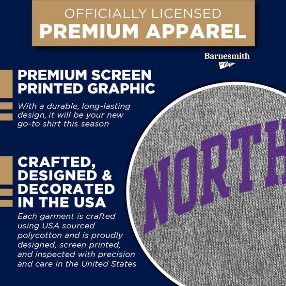 Northwestern University Spirit T-Shirt (Charcoal Grey)