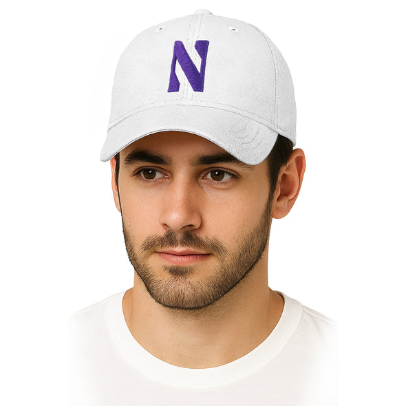 Northwestern University Spirit Baseball Hat One-Size (White)